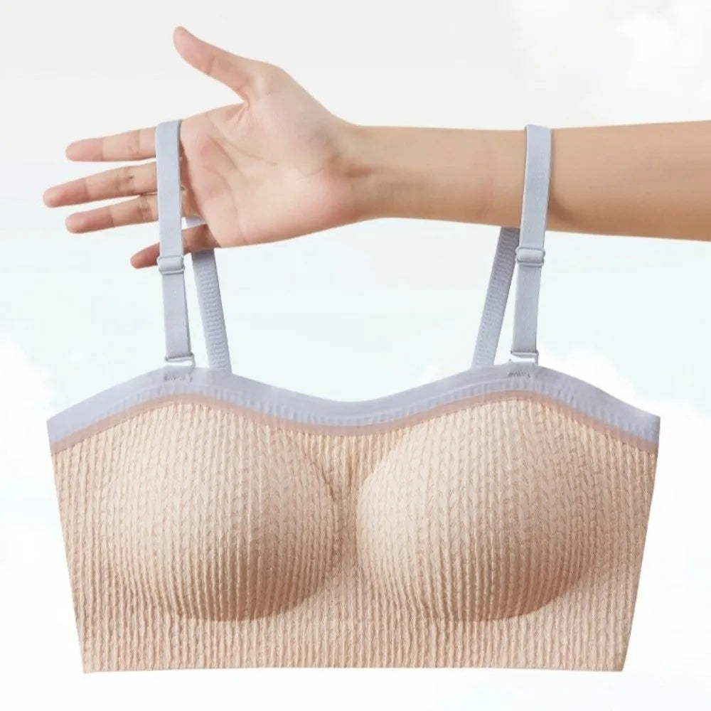 Lingerie Adjustable Wireless Bra Elastic Traceless Close-fitting Brassiere for Women Anti-sagging Shockproof Seamless Bras