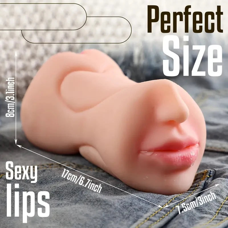 3 in 1 Male Sex Toys with Sexy Mouth Realistic Vagina and Tight Anus Ass Oral Sex Doll Stroker Adult Toys Adult Supplies for Men