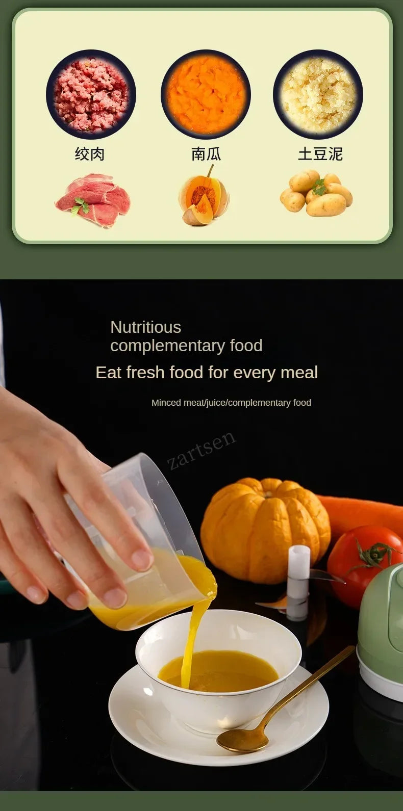 USB Portable Meat Grinder Vegetable Chopper for Kitchen Gadgets Electric Kitchen Food Chopper Mini Garlic Masher crusher