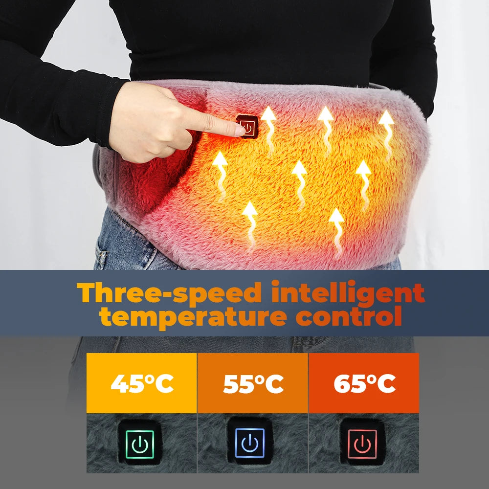 2in1 Electric Heating Belt USB Hand Warmer Winter Heater Waist Warmers Hot Compress Therapy Abdominal Lumbar Uterus Warming Pad