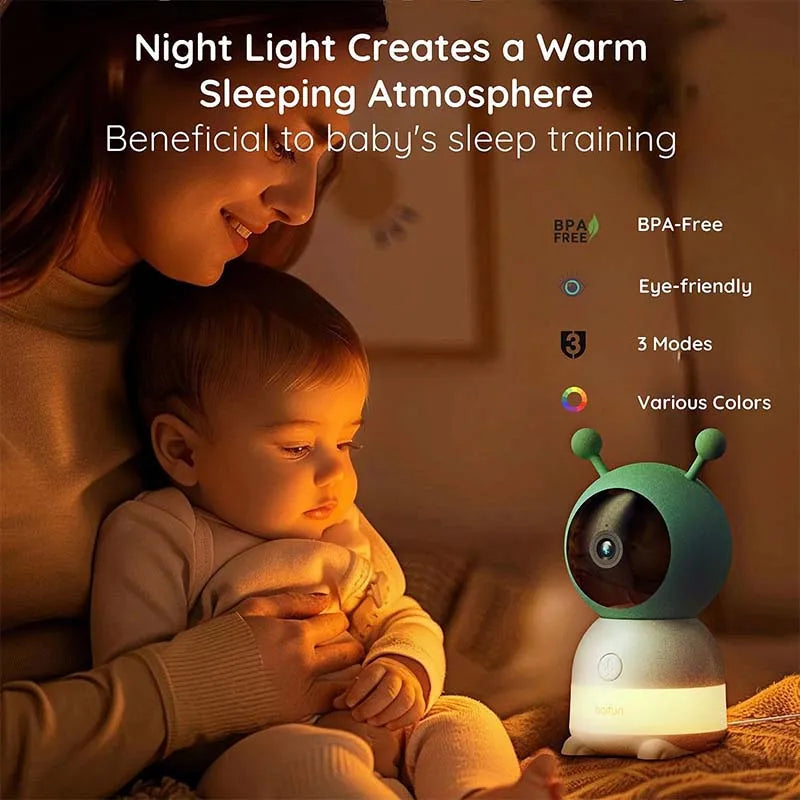 BOIFUN Baby 6T 720P Dual band Baby Monitor 5-inch Screen 2K WiFi Camera, Color Night Light, Bidirectional Voice, 3000mAh