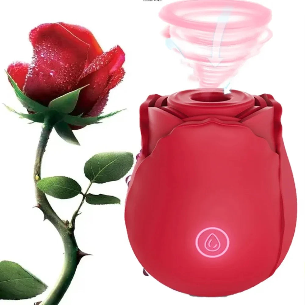 Rose Clitoral Sucker & G-Spot Vibrator for Women