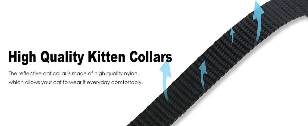 Reflective AirTag Cat Collar, Cat Tracker Collar with Air Tag Holder & QR Tag, Safety Cat GPS Collars for Girl Boy Cats, Kittens