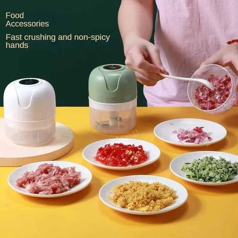 USB Portable Meat Grinder Vegetable Chopper for Kitchen Gadgets Electric Kitchen Food Chopper Mini Garlic Masher crusher