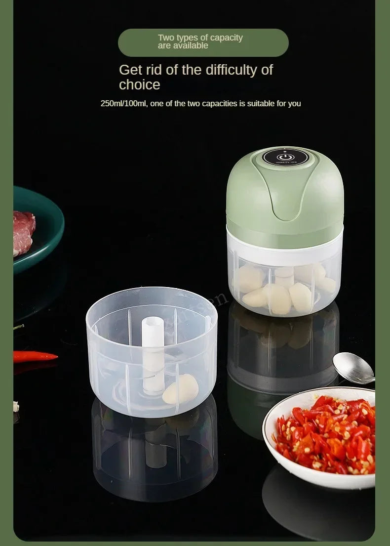 USB Portable Meat Grinder Vegetable Chopper for Kitchen Gadgets Electric Kitchen Food Chopper Mini Garlic Masher crusher