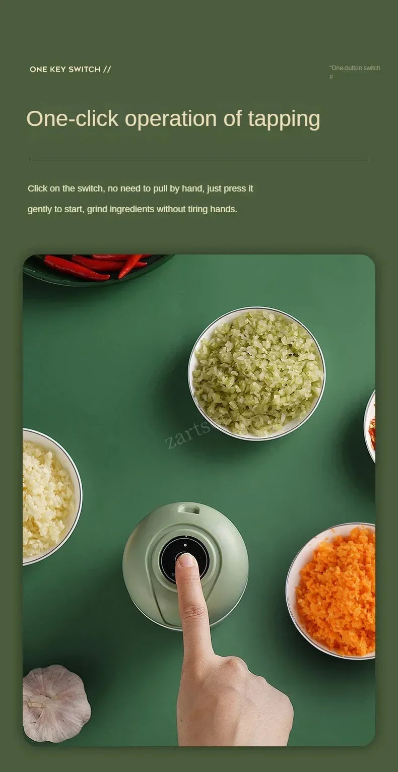 USB Portable Meat Grinder Vegetable Chopper for Kitchen Gadgets Electric Kitchen Food Chopper Mini Garlic Masher crusher