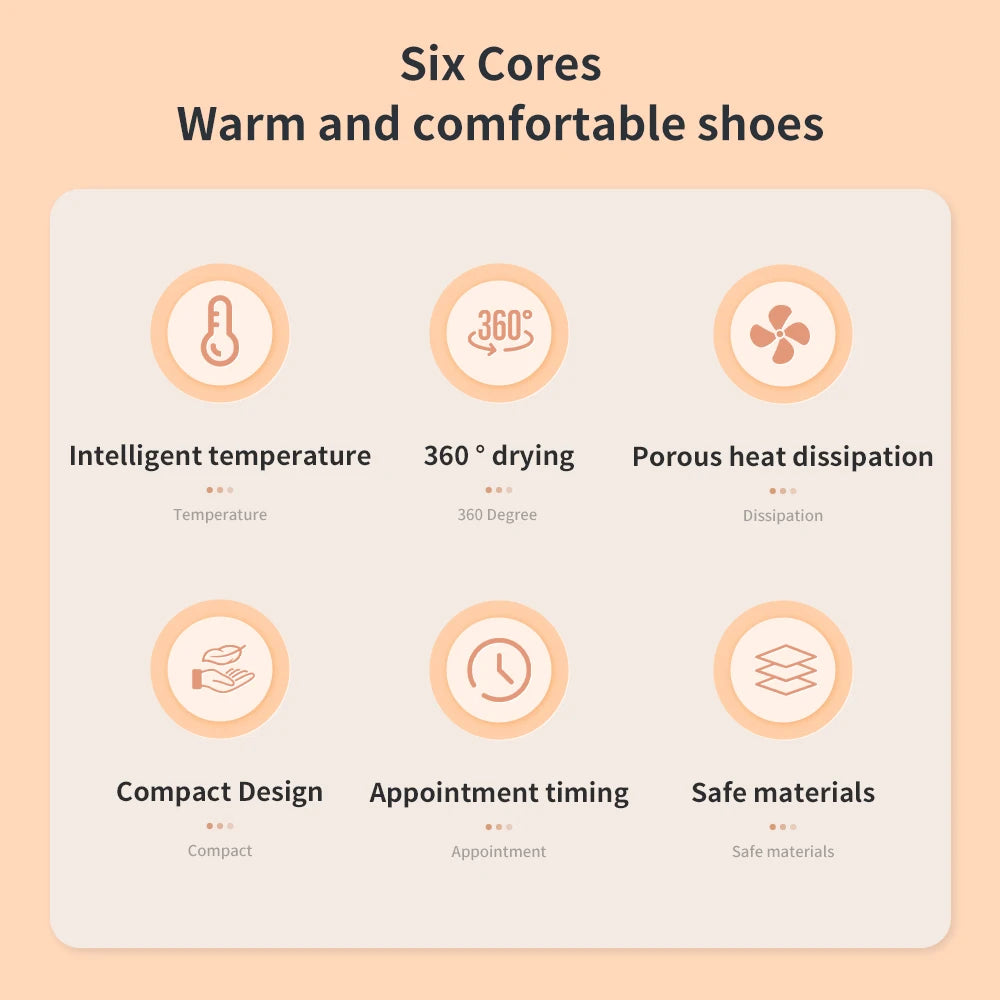 Household USB Timer Shoe Dryer Deodorizer Heated Fast Drying Machine Foot Warm Eliminate Odor for Snow Boot/Socks/Gloves