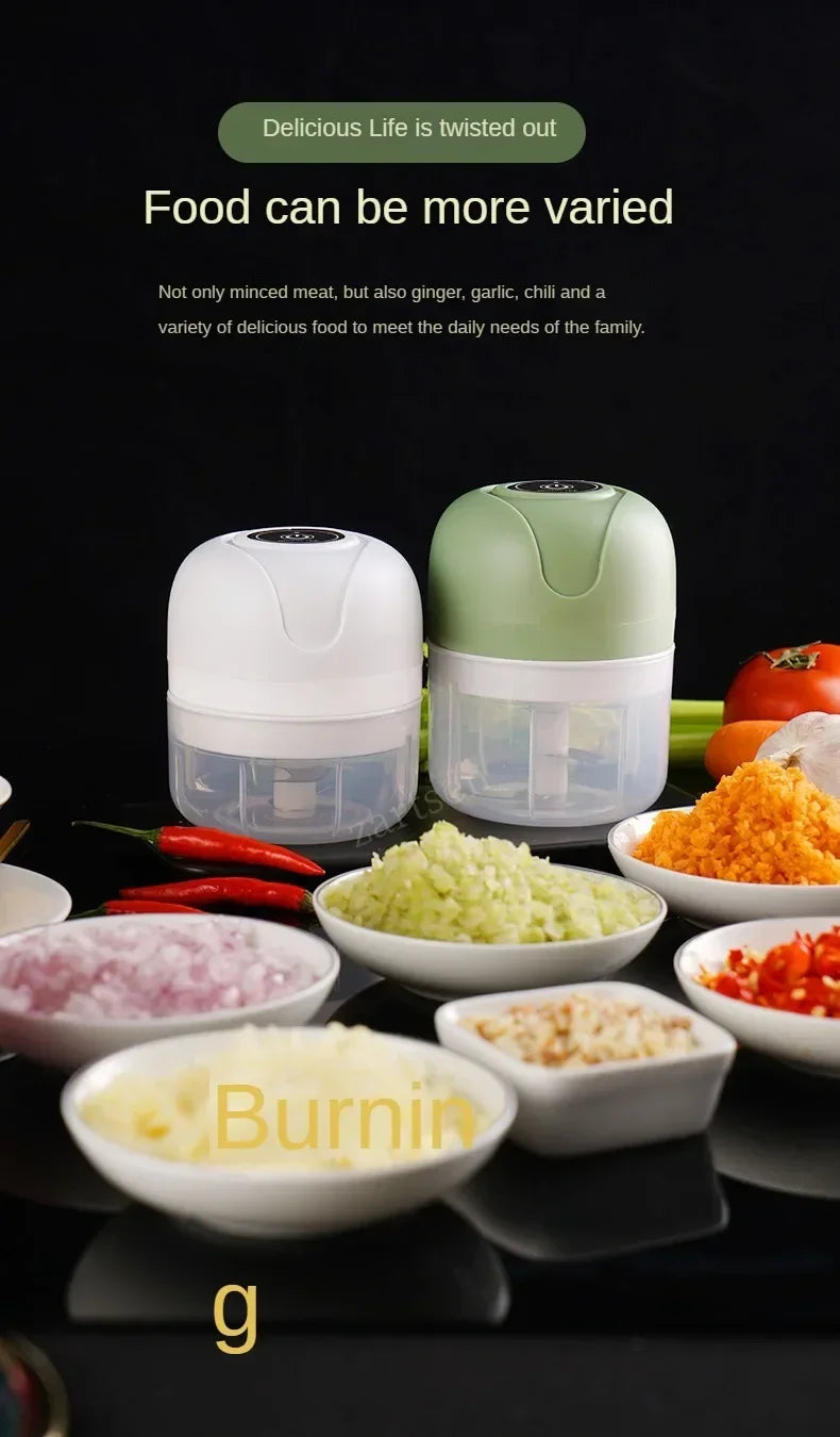 USB Portable Meat Grinder Vegetable Chopper for Kitchen Gadgets Electric Kitchen Food Chopper Mini Garlic Masher crusher