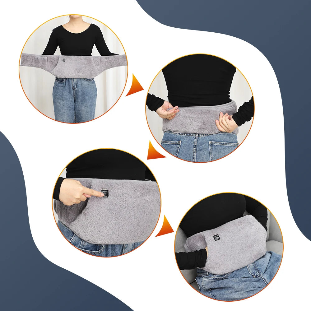 2in1 Electric Heating Belt USB Hand Warmer Winter Heater Waist Warmers Hot Compress Therapy Abdominal Lumbar Uterus Warming Pad