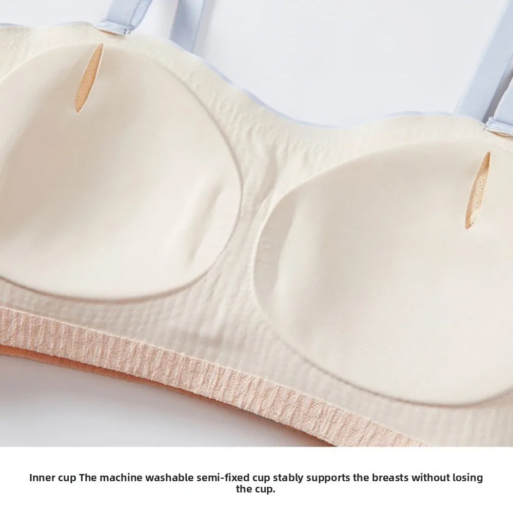 Lingerie Adjustable Wireless Bra Elastic Traceless Close-fitting Brassiere for Women Anti-sagging Shockproof Seamless Bras