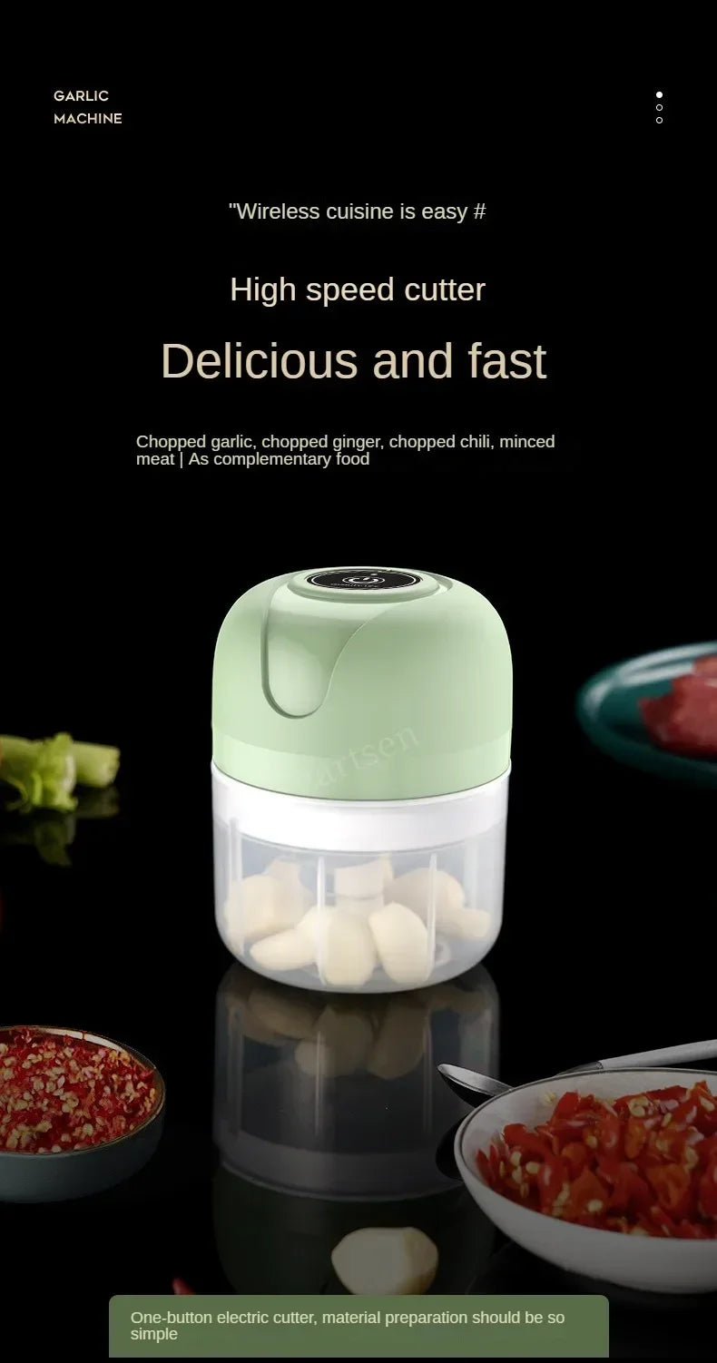USB Portable Meat Grinder Vegetable Chopper for Kitchen Gadgets Electric Kitchen Food Chopper Mini Garlic Masher crusher