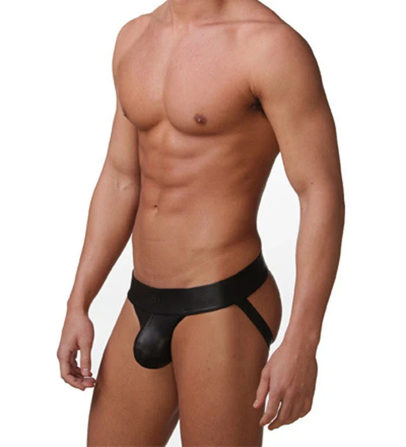 Lingerie for Men Thongs Faux Leather Men's Jockstrap G-Strings Underwear Erotic Panties Sexy Lingerie Hot Male's Underwear
