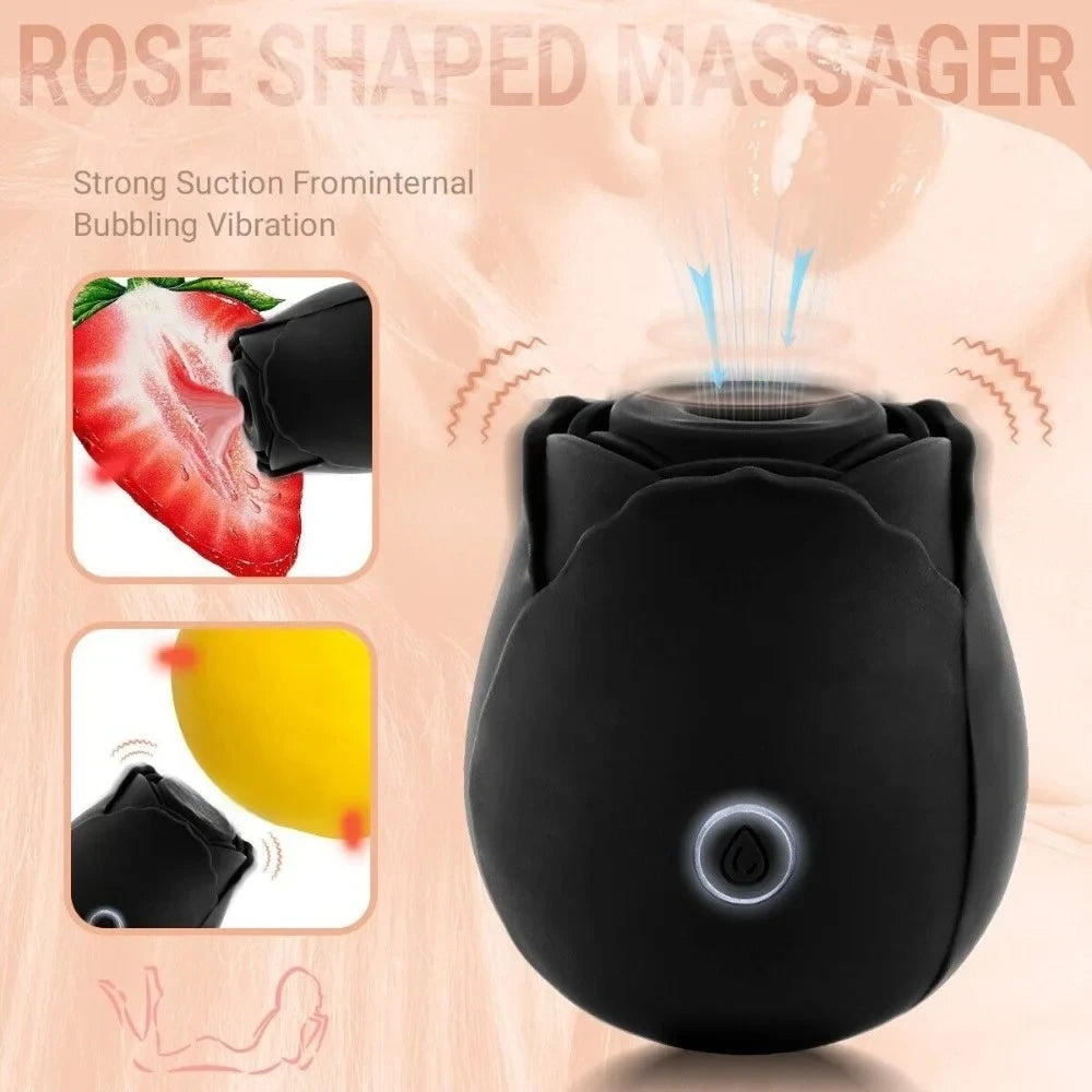 Rose Clitoral Sucker & G-Spot Vibrator for Women