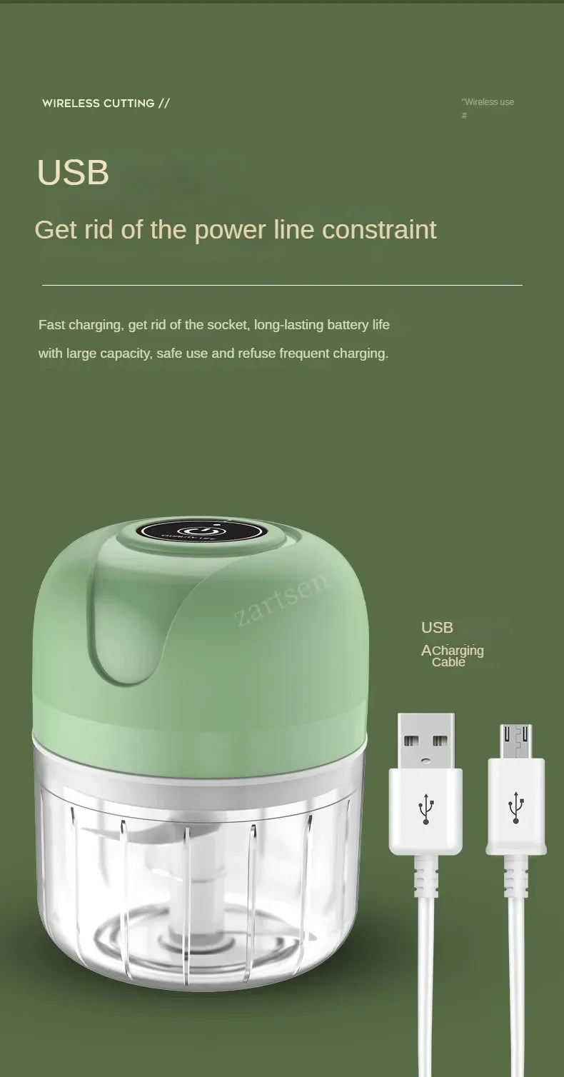 USB Portable Meat Grinder Vegetable Chopper for Kitchen Gadgets Electric Kitchen Food Chopper Mini Garlic Masher crusher