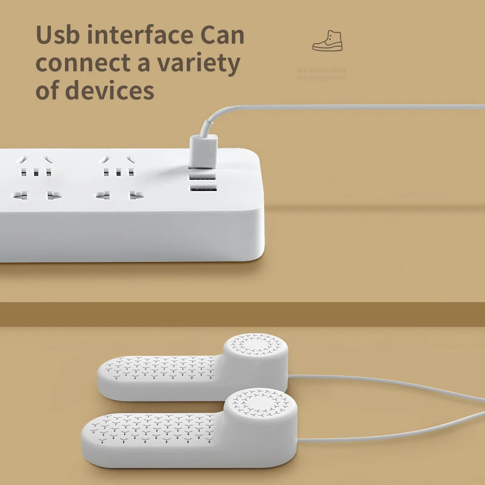 Household USB Timer Shoe Dryer Deodorizer Heated Fast Drying Machine Foot Warm Eliminate Odor for Snow Boot/Socks/Gloves