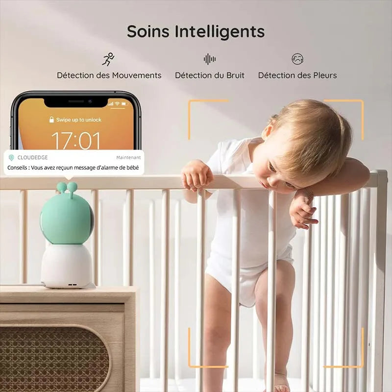 BOIFUN Baby 6T 720P Dual band Baby Monitor 5-inch Screen 2K WiFi Camera, Color Night Light, Bidirectional Voice, 3000mAh