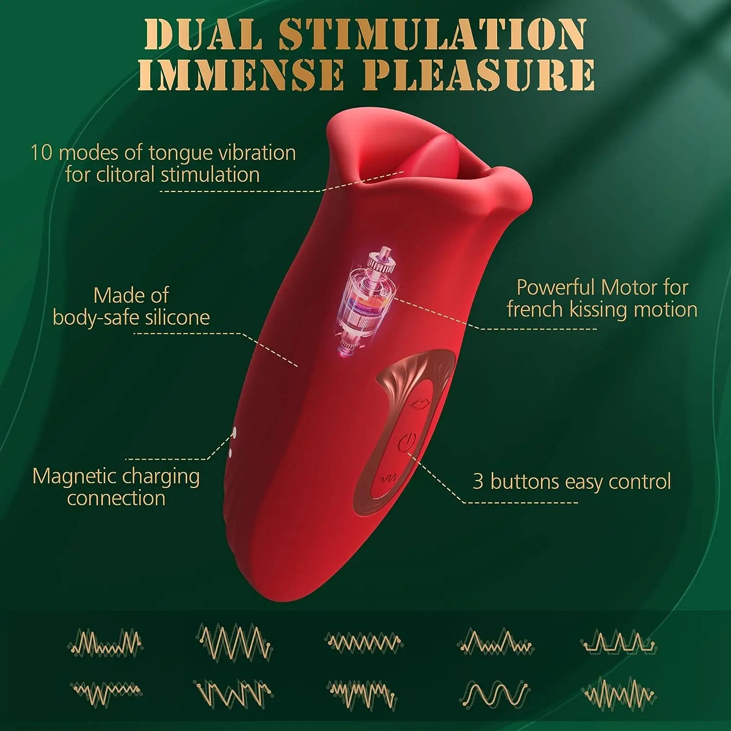 Tongue Licking G-Spot Vibrator for Women