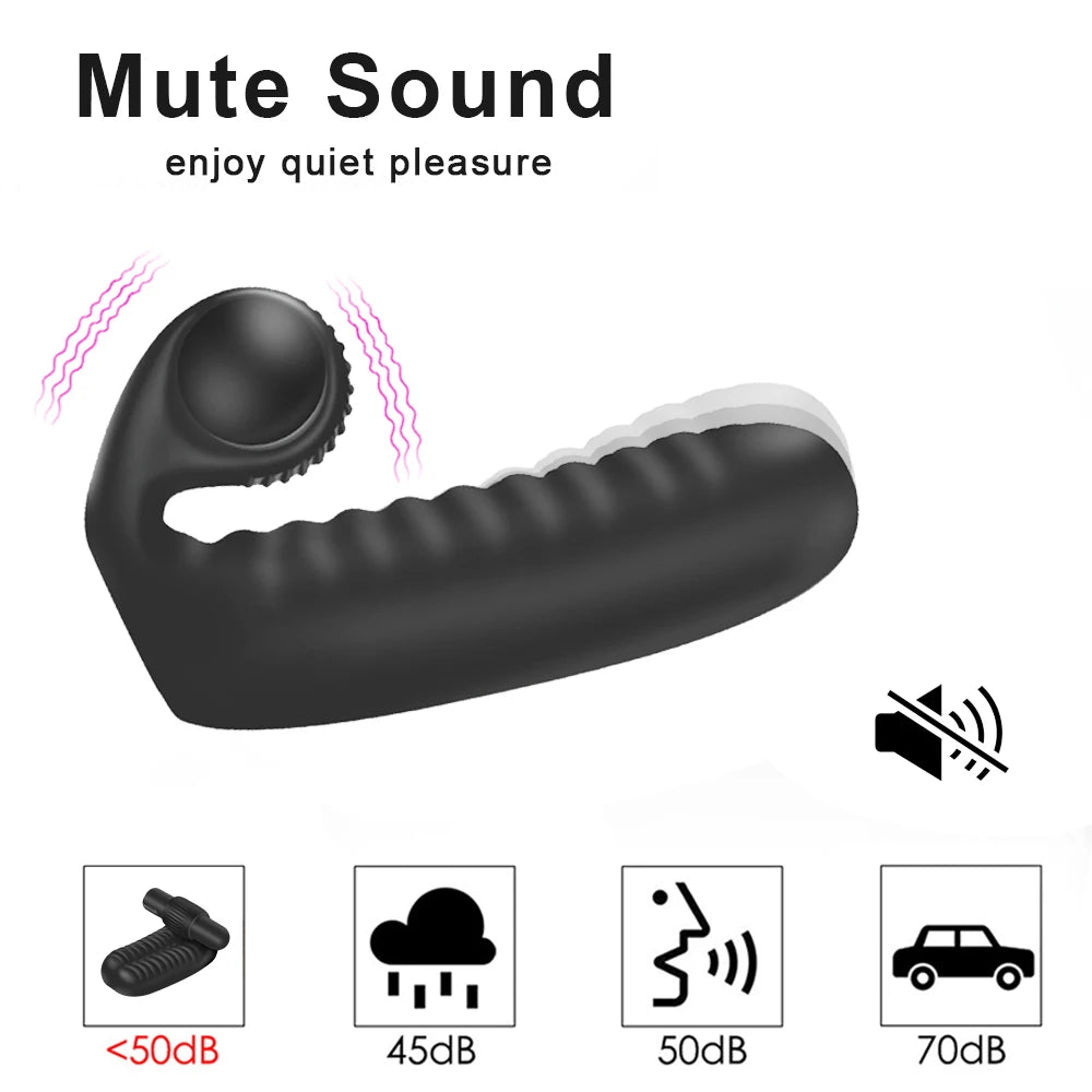 Silicone Finger Vibrator Sleeve for G-Spot & Clitoral Stimulation