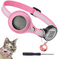 Reflective AirTag Cat Collar, Cat Tracker Collar with Air Tag Holder & QR Tag, Safety Cat GPS Collars for Girl Boy Cats, Kittens