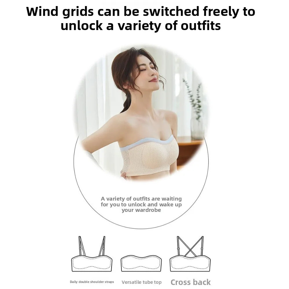 Lingerie Adjustable Wireless Bra Elastic Traceless Close-fitting Brassiere for Women Anti-sagging Shockproof Seamless Bras