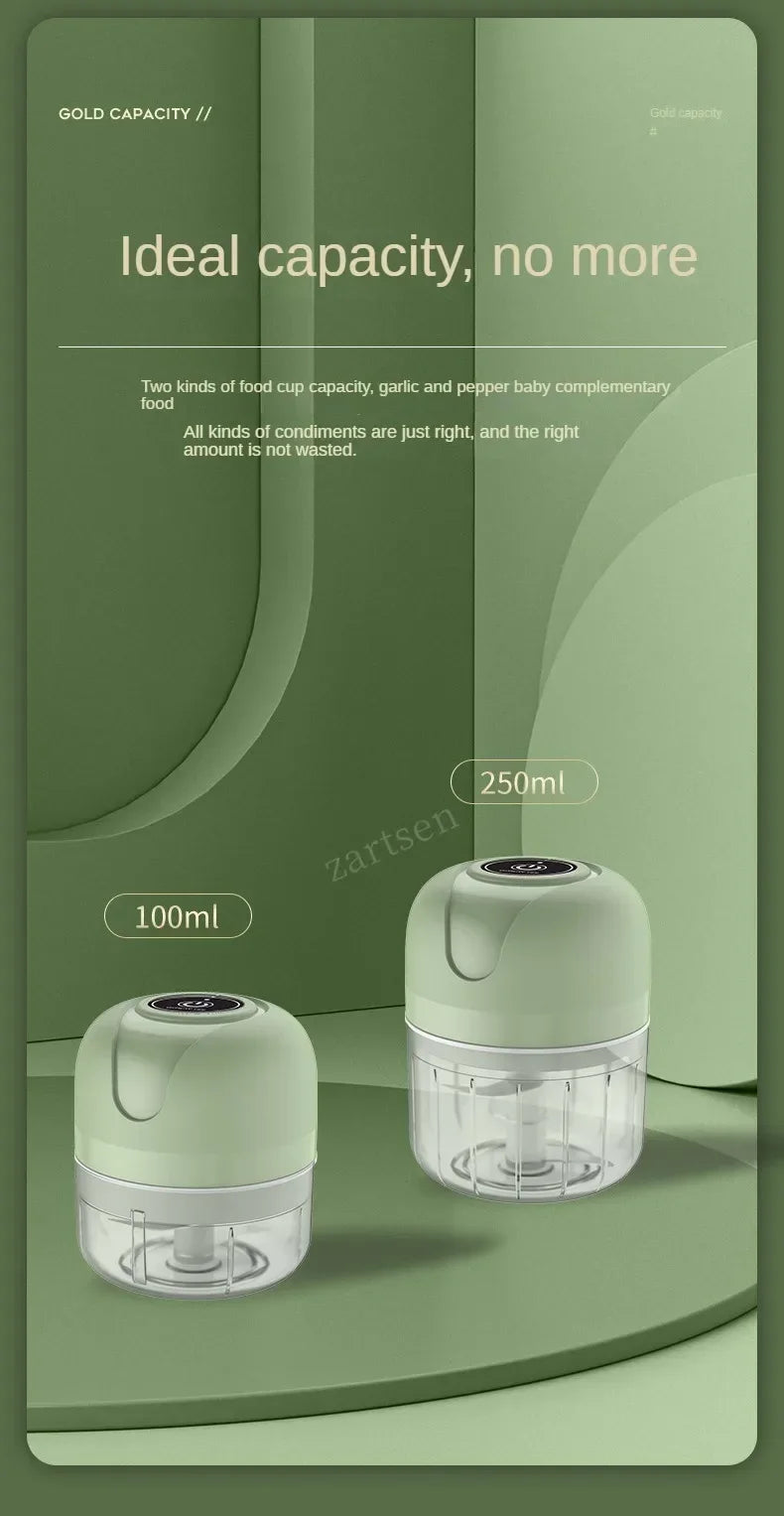 USB Portable Meat Grinder Vegetable Chopper for Kitchen Gadgets Electric Kitchen Food Chopper Mini Garlic Masher crusher