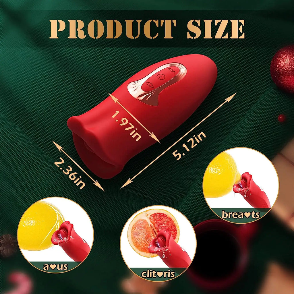 Tongue Licking G-Spot Vibrator for Women