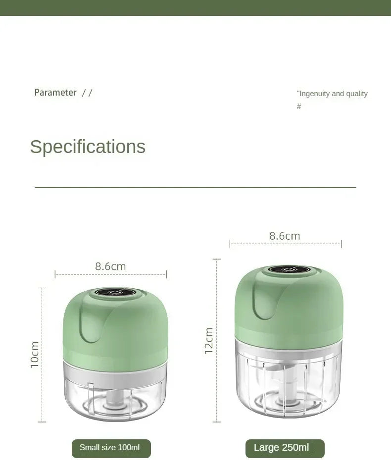 USB Portable Meat Grinder Vegetable Chopper for Kitchen Gadgets Electric Kitchen Food Chopper Mini Garlic Masher crusher