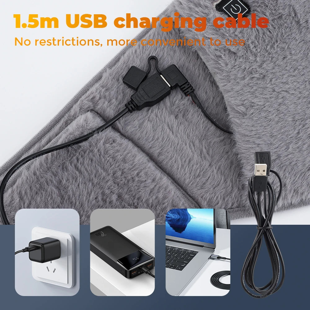 2in1 Electric Heating Belt USB Hand Warmer Winter Heater Waist Warmers Hot Compress Therapy Abdominal Lumbar Uterus Warming Pad